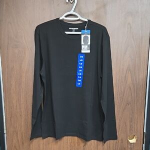 Rough Dress Size L Black Long Sleeve Supima Cotton Shirt